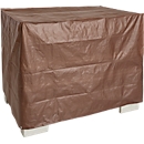 Couverture résistante aux intempéries pour box grillagé, sans fermeture éclair, marron