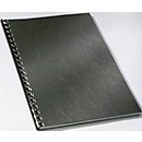 Couvertures carton pour perforelieuse, grain cuir, format A4, noir, 100 p.