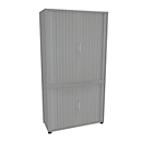 Cross shutter cabinet, 2-part, W 1000 mm, 5 AA, silver