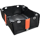Cubeta multifuncional plegable de PVC EB0, L 500 x A 600 x H 250 mm, 75 l, para contenedores pequeños, con bolsa de transporte