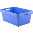 Cubo de basura apilable KS 18, L 775 x A 535 x H 315 mm, 90 litros, azul