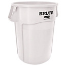 Cubo de basura rubbermaid Brute, 166,5 l, redondo, bloqueador UV, L 612 x A 717 x H 796 mm, polietileno, blanco