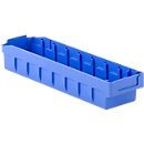 Cubo de estantería RK 400S, poliestireno, L 390 x A 97 x H 64 mm, 8 compartimentos, para estanterías de 400 mm de profundidad, azul