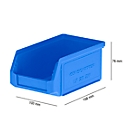 Cubos de basura SSI Schäfer serie PROFI LF 211, plástico, 0,9 l, azul