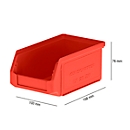 Cubos de basura SSI Schäfer serie PROFI LF 211, plástico, 0,9 l, rojo