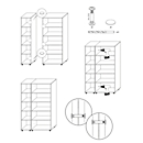 Cupboard connectors, for Tetris Wood cupboard system, 5 pieces