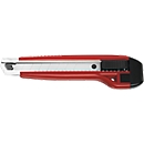 Cutter knives Premium, plastic, locking mechanism, with hanging loop & break-off device, 18 mm