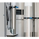 Cylinder holder on side for asecos pressurised gas cylinder cabinets, sheet steel, light grey, W 350 x D 175 x H 175 mm, up to 75 kg