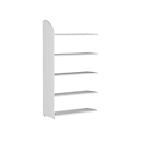 Dante® office shelving, shelf unit, H 1900 x W 1000 mm, without rear panel, white