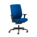 Dauphin bureaustoel SHAPE 29675, synchroonmechanisme, met armleuningen, lordosesteun, blauw