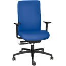 Dauphin bureaustoel SHAPE ECONOMY 2 COMFORT, synchroonmechanisme, met armleuningen, flexibele rugleuning, blauw