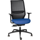 Dauphin office chair SHAPE ECONOMY 2 MESH, synchronised mechanism, with armrests, 3D seat joint, blue