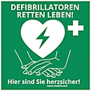 Defibrillator AED-Standortaufkleber, Grösse M, B 200 x T 200 mm
