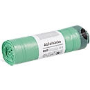 Deiss Müllbeutel, 60 l, mit Zugband, Stärke 30 µ, Recycling-LDPE, grün, 15 Stück