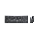Dell Clavier compact et souris Pro Plus - KM7120W - suisse (QWERTZ) - Taille réelle (100 %) - Sans fil - RF sans fil + Bluetooth - QWERTZ - Gris - Titane - Souris incluse