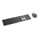 Dell Clavier et souris Pro Plus - KM7321W - États-Unis international (QWERTY) - Taille réelle (100 %) - Sans fil - RF sans fil + Bluetooth - QWERTY - Gris - Titane - Souris incluse