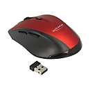Delock - Maus - 2.4 GHz - Schwarz / Rot