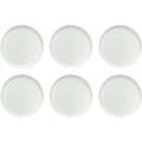 Dessert plate Solea flat, Ø 190 mm, uni, white, porcelain, 6 pieces