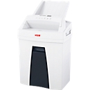 Destructeur de documents HSM SECURIO AF100, niveau de sécurité 4, coupe en particules 4 x 25 mm, 8 feuilles, autofeed, blanc