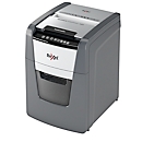 Destructeur de documents Rexel Optimum AutoFeed+ 100X P4, entièrement automatique, coupe croisée 4 x 28 mm, 34 l, capacité de coupe 100 feuilles, noir