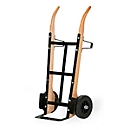 Diable à sac en bois avec bavette plate en acier, capacité de charge 250 kg, pneumatiques gonflables