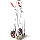 Diable alu - l. 570 x P 240 mm - pneus gonflables - capacité de charge 200 kg - bavette extra large