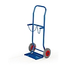 Diable pour 2 bouteilles en acier Ø 140 mm ou 2 bouteilles Ø de 10 litres, pneumatiques gonflables