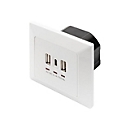 DIGITUS DA-70618 - USB-Ausgang - USB, USB Typ-C - 2 USB-Anschlüsse, 1 USB-C socket - 3.1 A - RAL 9003, Signal White