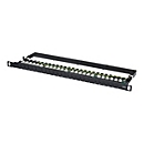 DIGITUS DN-91624U-SL-SH - Patch Panel - CAT 6 - UTP - RJ-45 X 24 - Schwarz, RAL 9005