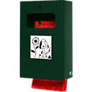 Dispensador de bolsas de basura para perros, con cierre, incluido el inserto interior para la eliminación de la bolsa, color verde musgo
