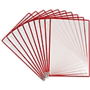 Displaypaneel Tarifold Easy Load Pro, DIN A4, 10 st., hoekslot, metalen draaipunt, rood, DIN A4, 10 st.
