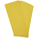 Divider strips Exacompta Forever, rectangular, 2 holes, W 240 x H 105 mm, Blue Angel, recycled kraft cardboard, yellow, 100 pieces