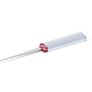 DMT Diamant slijper DiaFold, voor kartelmessen, conisch, fijn 25 µ, vertanding, droog &amp; met water te gebruiken, inklapbare grepen, L 112,5 mm, rood