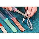 DMT Diamond File DiaFold, flat, fine 25 µ, can be used dry &amp; with water, folding handles, L 113 x W 19-6 mm, grey