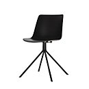 DN visitor chair, set of 2, W 440 x D 530 x H 780 mm, polypropylene and powder-coated steel, black