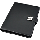 Document folder, DIN A4 format, with lock, made of plastic, with 4-ring mechanism,