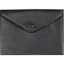 Document wallet FolderSys, black press stud fastener, polypropylene, A5 format, black, 10 pieces