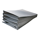 Documentenvakken voor bureau-rugzak/kantoorboxen serie Sigel Move It, 4-vaks structuur, L 245 x B 340 mm, polyester, grijs