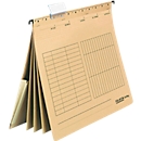 Dossier suspendu Falken UniReg, A4, pour env. 300 feuilles, 3 intercalaires, agrafage commercial, avec pochette, Ange Bleu, carton recyclé, marron clair, 5 pièces