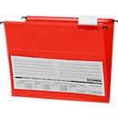 Dossiers suspendus EICHNER pour formats jusqu'à A4, ouverture latérale, PVC, rouge, 10 p.