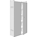 Double leaf door for boltless shelving system R 3000/4000, for bay width 995 mm, height 2111 mm, light silver