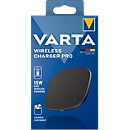 Draadloze oplader Varta Pro, snel opladen 15 W, voor Qi-compatibele apparaten, USB Type C (incl. kabel), B 100 x D 100 x H 65 mm, zwart