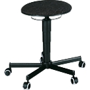 Draaikruk 9468, met wielen, stoffen bekleding, Duotec zwart gemêleerd