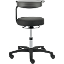 Draaikruk TEC basic IS 1999, in hoogte verstelbaar, met armleuning, ergonom. gestoffeerde zitting, zwart