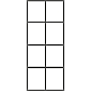 Drawer dividers SE 6141, eight-parting, D 600 x W 225 x H 100 mm