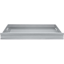 Drawer FS, sheet steel, W 993 x D 592 x H 100 mm, white aluminium, up to 60 kg