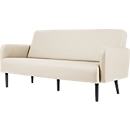 Dreisitzer Sofa meet by Paperflow LISBOA, desinfektionsmittelbeständiger Kunstlederbezug weiss, Fussgestell schwarz, B 1760 x T 815 x H 830 mm