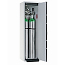 Druckgasflaschenschrank G-CLASSIC-30 Standard, Flügeltür Anschlag rechts, 2x 50 l Flaschen, B 598 x T 616 x H 2050 mm