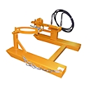 Drum tipper BAUER FD-H with lifting cylinder, steel, W 1000 x D 1245 x H 475 mm, orange