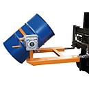 Drum tipper BAUER FD-HK with crank, steel, W 1000 x D 1245 x H 540 mm, orange